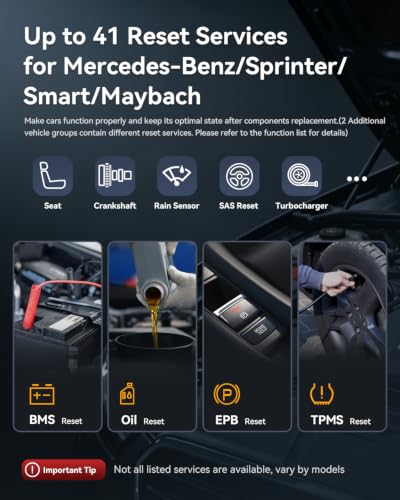iCarsoft MB V4.0 Full System Bidirectional Diagnostic Scan Tool for Most Benz/Sprinter/Smart/Maybach Free 2 Further Vehicle Groups Lifetime Free Update Up to 41 Resets Automotive Active Test Scanner