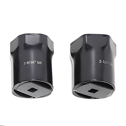 7 Piece Axle Nut Socket Set, Wheel Bearing Removal Tool, Wheel Lock Bearing Locknut Removal and Installation Tool, 6-Point Axle Nut Socket, 1/2 Inch Drive SAE