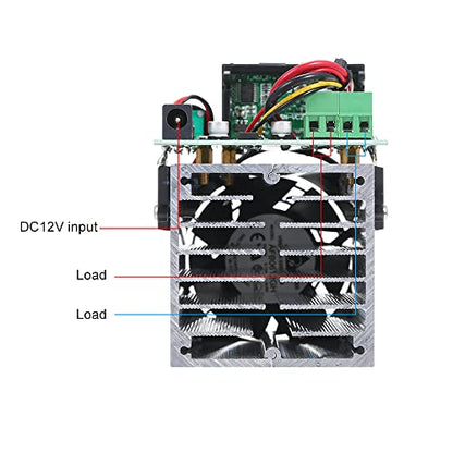 12V 100W Electronic Load Discharge Tester - Digital Battery Capacity Tester Module with Constant Current Functionality for Accurate Battery Performance Assessment