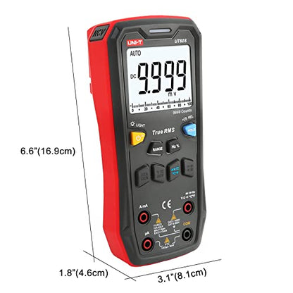 UNI-T Digital Multimeter Smart,UT60S True RMS,9999 Counts 1000V AC DC Voltmeter Ammeter Capacitor Temperature,Fully Automatic Anti-Burn Intelligent Multimeter Tester - size: UT60S