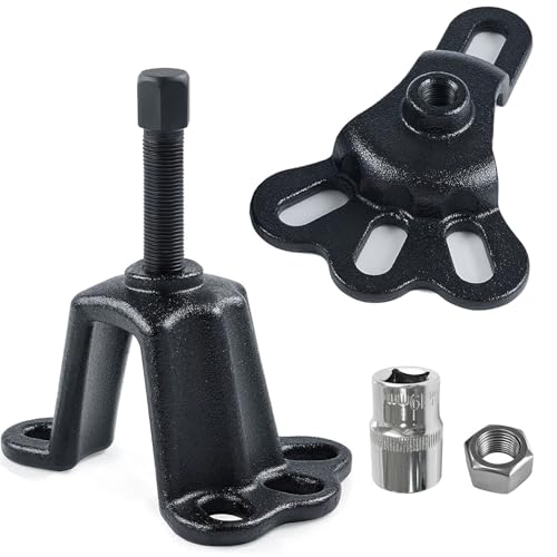 Universal Front Wheel Bearing Puller(Max 4-5/8") & Rear Axle Puller(Max 5-2/3") Set, 2 Pack Flange Type Wheel Hub Axle Remover Tools Kit with Forcing Bolt and Socket (Thread 5/8" *18)