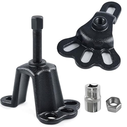 Universal Front Wheel Bearing Puller(Max 4-5/8") & Rear Axle Puller(Max 5-2/3") Set, 2 Pack Flange Type Wheel Hub Axle Remover Tools Kit with Forcing Bolt and Socket (Thread 5/8" *18)