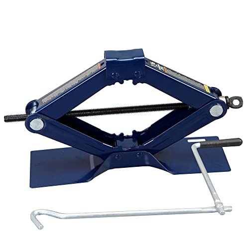 TCE AT10152U Torin Steel Scissor Lift Jack Car Kit, 1.5 Ton (3,000 lb) Capacity, Blue (Pack of 4) - size: 1.5 Ton (Pack of 4), style: Scissor Jack