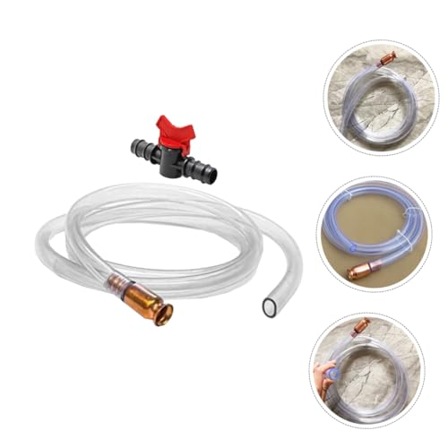 Ciieeo 1set Automatic Siphon Hose Kit Tube Copper Clamp Oil Transfer Transfer Water Siphon Hose for Cars and Use