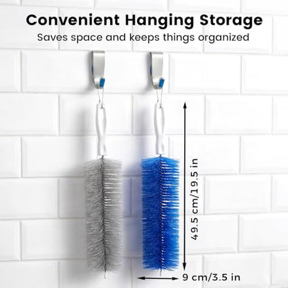 Fan Cleaning Brush, Bendable Microfiber Head, Microfiber Duster for Electric Fan and Blind, Reusable Dust Remover Washable ldeal for Electric Fans Air Conditioning, Home Car Vents, Curtain (Gray 2PCS) - color: Gray 2pcs