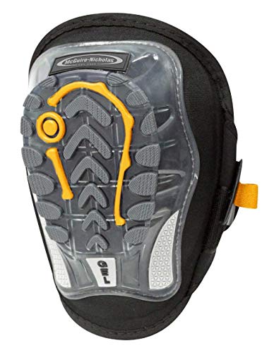 McGuire-Nicholas Stabilizer Shock Absorbing Heavy Duty Gel Foam Protective Knee Pads, Work Knee Pads for flooring, construction, working, gardening, and cleaning., clear,yellow,black - size: (Pack of 1)