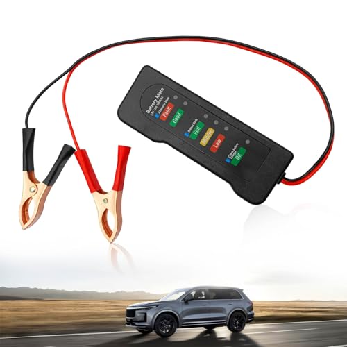 Automotive Load Tester 12V Car Battery and Alternator Tester for Automobiles Motorcycles Trucks with Digital LED Indicator for Vehicle Battery Condition and Charging System Analyzer