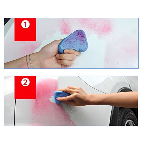Keenso Car Clay Bar, Reusable Auto Detailing Clay with Fine Fiber Rubber for Car Body Glass Mirror Bumper, Safe
