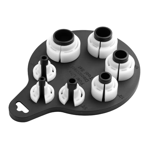 1/4" - 7/8" Fuel Line Disconnect Tool Set with 7 Standard Sizes,Plastic Air Conditioning and Fuel Line Removal Tool,Multifunctional Quick Disconnect Tools for Auto AC/Gas