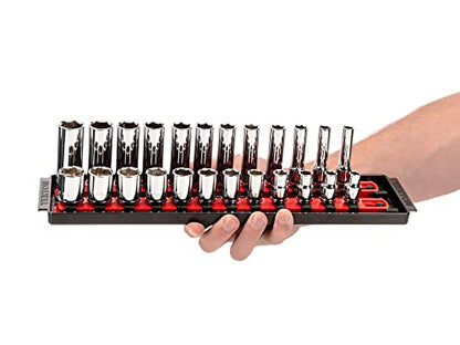 TEKTON 3/8 Inch Drive 6-Point Socket Set, 42-Piece | SHD91218 - size: 42-Piece (5/16-3/4 in.), style: Standard