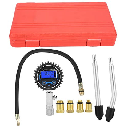 Aramox Cylinder Pressure Gauge, Digital Engine Compression Tester Kit, Accurate Readings Up to 300 PSI for Cars and Motorcycles