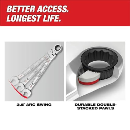 Milwaukee 15 Piece Metric Flex Head Wrench Set