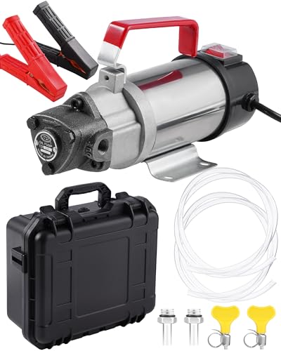 Oil Pump 12V 100W, Oil Extractor Pump for Thick Oil Change, Electric Fluid Transfer Pump for Engine Oil, Gear Oil, Transmission Fluid & Diesel Fuel Removal, 60-Min Runtime for Car, Truck, Boat & Mower