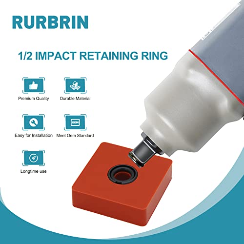 (10 Sets) 1/2" Impact Wrench Retaining Rings with O-Ring, Compatible with Electric/Pneumatic Wrench, Including Retainer Ring Anvil Install Tool - size: (10 Sets) 1/2" Retaining Rings with O-Ring & Tool