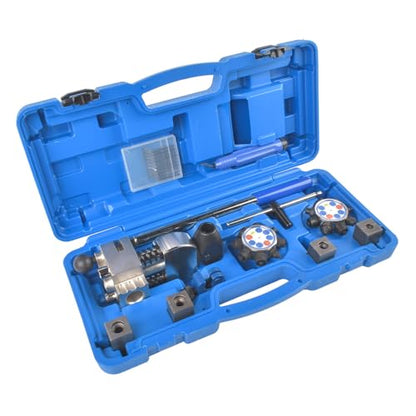 Brake Flaring Tool Kit, 45° & 37° Double & Bubble Flare Tool | for Stainless Steel, Copper, and Aluminum Tubing, Compatible with 3/16“, 1/4”, 5/16“, and 3/8”