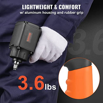 VEVOR Air Impact Wrench, 3/8-Inch Drive Air Impact Gun, Up to 690ft-lbs Nut-busting Torque, Lightweight Pneumatic Impact Wrench for Auto Repairs and Maintenance - size: 3/8-Inch/690 ft-lbs