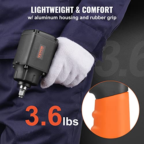 VEVOR Air Impact Wrench, 3/8-Inch Drive Air Impact Gun, Up to 690ft-lbs Nut-busting Torque, Lightweight Pneumatic Impact Wrench for Auto Repairs and Maintenance - size: 3/8-Inch/690 ft-lbs