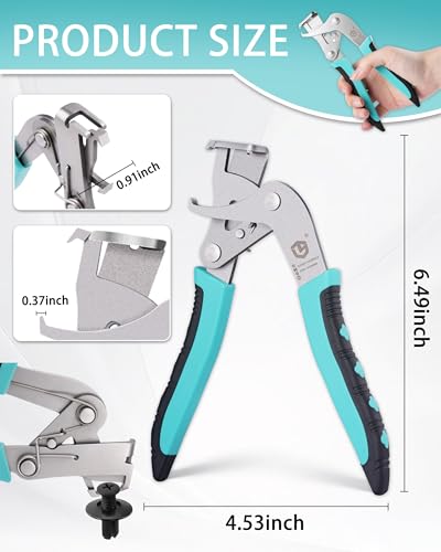 Car Clip Pliers and Disassembly Tools, 2.3" Multi-Functional Trim Removal Tool for Automotive Door Panel Dashboard Fasteners, Compact Design with Non-Slip Rubber Handle 2026