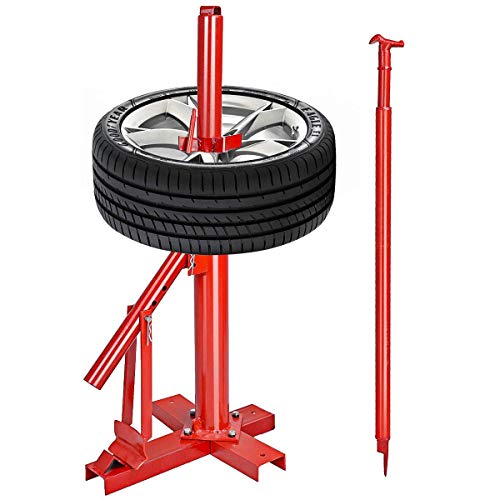 MOTOOS Manual Tire Changer Tire Bead Breaker Tool Tire Changing Tool Portable Tire Changer Base Bead Breaker Mounting Auto 7-1/2 x16, Red