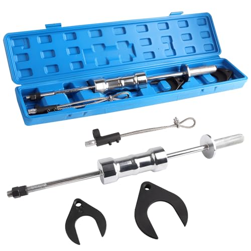 CV Axle Removal Tool with Slide Hammer for Inner CV Joints | Heavy-duty 10 LB Slide Hammer Kit with 63mm & 48mm Fork Adapters for Front Wheel Drive Axle Removal