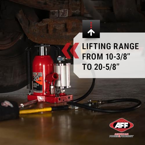 AFF 20 Ton Bottle Jack - Manual & Air Assist Hydraulic Jack for Lifting Heavy Trucks & Equipment - Super Duty - size: 20 Ton Capacity, style: Standard Profile