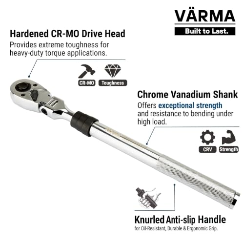 3/8" Drive Ratchet – 10–13.8" 4-Stage Extendable Handle, 90T Flex Head, Quick Release, Chrome Vanadium - size: 3/8" Drive Ratchet