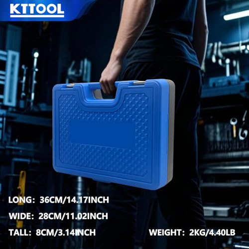46pcs Master Quick Disconnect Tool Set Fuel Line Disconnect Tool Kit for Automotive A/C Fuel & Transmission Systems, Fuel Line Removal and Separator Tool Compatible with GM Ford Chrysler