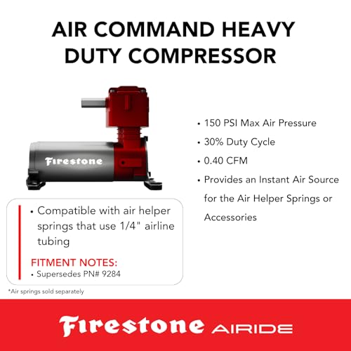 Firestone Airide 9499 Heavy Duty Air Compressor | 5-150 PSI | Versatile Mounting Design | Heavy-Duty Pressure | Easy Installation | Enhanced Durability