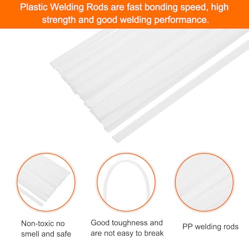 MECCANIXITY 10pcs 13 Inch Plastic Welding Rods PP Welding Strips Welder Rods for Car Bumper, Kayak Repair, Plastic Welder, White - color: White, size: 13 Inch