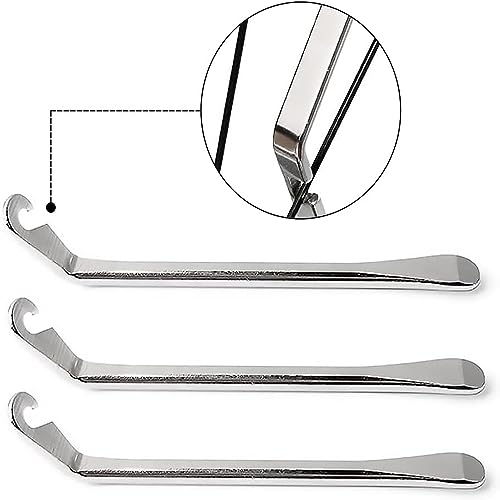 5 Pcss Stainless Steel Bike Tire Lever Bicycle Levers Tyre Spoon Iron Changing Tool Tire Pry Crowbar Set for Repair Bike Tube