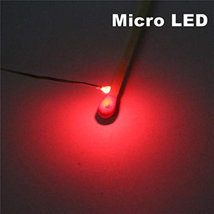 50pcs Pre-soldered Micro Litz Wired Leads Red SMD Led 0603 + Muti-Resistor NEW - color: (4)Red, size: 50pcs