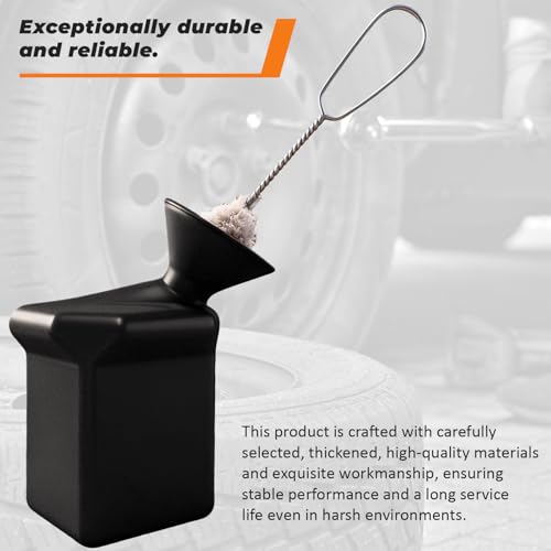 Angled Tire Lube Bucket Kit,for Coats Center Post Changers, 12.6" Length,1.25 Quart Capacity,with 4 Lube Swabs,Durable & Efficient Tire Mounting Lubricant Container for Professional Use-Black - size: Angled Tire Lube Bucket Kit-Black