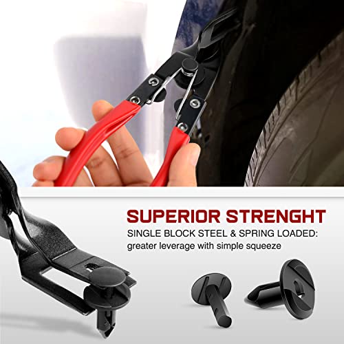 Nilight 3PCS Clip Pliers Set & Fastener Remover Auto Trim Removal Tool Kit Auto Upholstery Combo Repair Kit with Storage Bag for Car Panel Dashboard - color: 3pcs Fastener Remover