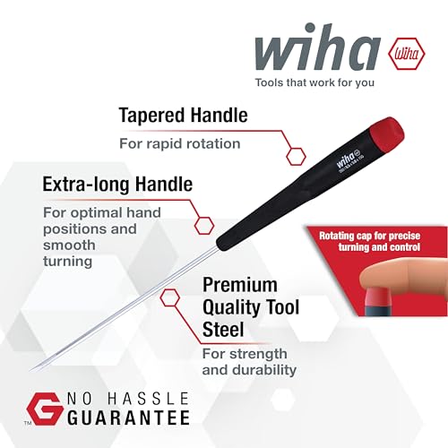 Wiha 26192 Slotted and Phillips Screwdriver Set, 5-Piece, Slotted 2.5–4mm, Phillips #0–#1