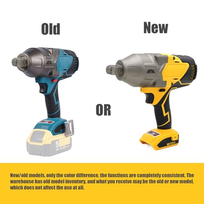 1100 ft-lbs(1500Nm) maximum torque, 20V 3/4 inch cordless impact wrench-brushless, 4-speed adjustment, automatic start and stop.(Host only/Without battery). - size: 3/4 1500Nm