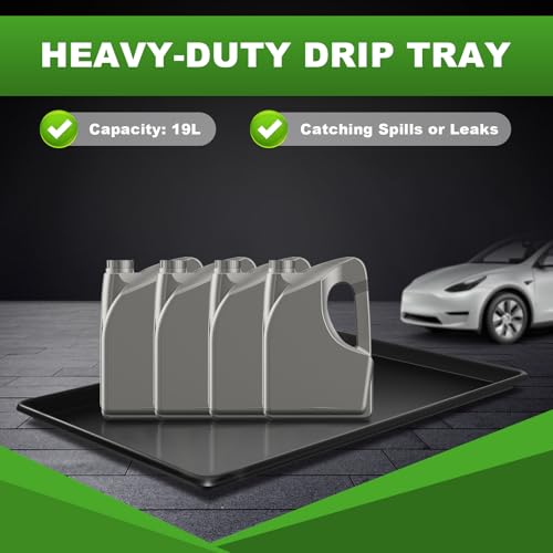 3 Pcs Extra Oil Drip Pan for Under Car - 35.4 x 24 x1.6 Inches, Large Drip Tray for Plastic Garden Tray Multifunctional Oil Catch Pan for Car Oil Changes Garden, Greenhouse, Muddy Boots & Pet Care - size: 3