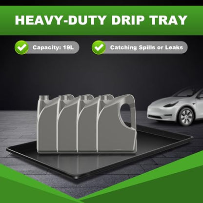 6 Pcs Oil Oil Drip Tray - 35.4 x 24 x1.6 Inches, Large Oil Drip Pans for Under Car Garage Floors, Extra Large Oil Catch Pan for Car Driveway Automotive - size: 6