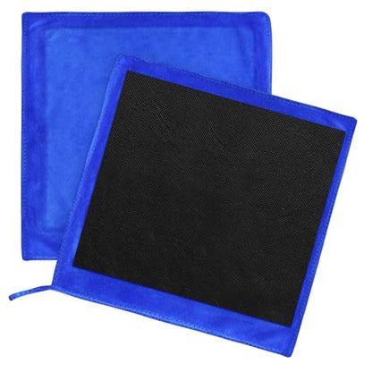 2Pcs Clay Towels Microfiber Clay Bar Towel & Rag, Blue | Dual-Sided, Car Detailing Cloth, For Car Detailing - color: Blue