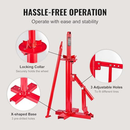 Manual Tire Changer, Portable Hand Bead Breaker Mounting Tool for 203-406 mm Tires, Compatible with Car Truck Trailer, Tire Mounting Machine for Home Garage Small Auto Shop