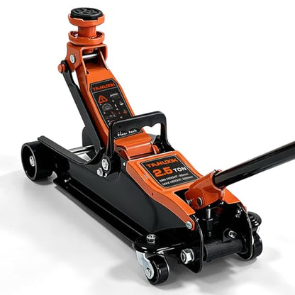 Floor Jack 2.5 Ton (5500 lbs), Low Profile Hydraulic Car Jack with Single Piston Quick Lift Pump, Heavy Duty Steel Racing Floor Jack for Sedan SUV Coupe, Lifting Range 4.53" to 14.57"