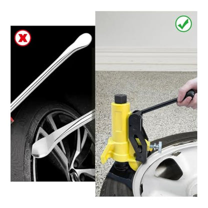 Manual Tire Bead Breaker with Handle and Rubber Pad, Tire Change Tool for Aluminum Alloy Hubs