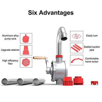 LYCARESUN 15 to 55 Gallon Drum Pump, Aluminum Barrel Pump Liquid Transfer, Siphon Barrel Pump for Diesel, Kerosene, Hydraulic Fluid - style: Aluminium