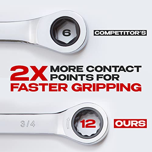 Jaeger 3/4 Inch Ratcheting Wrench with Upgraded 4° Precision and Hardened, Polished Steel for Projects with Tight Spaces - size: 3/4 Inch/SAE