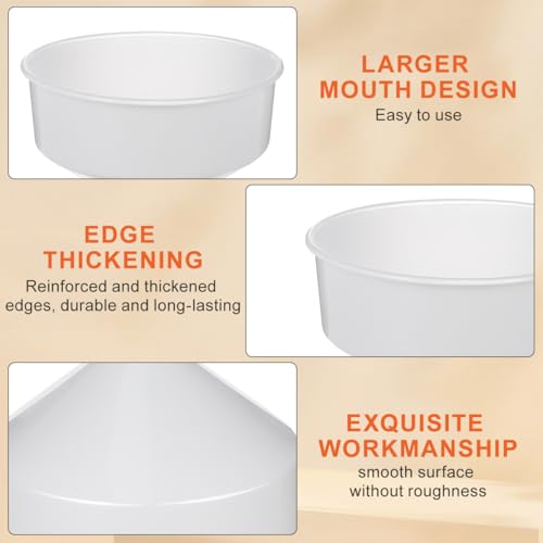 Cabilock Large Kitchen Funnel Wide Mouth Plastic Funnel for Beer Oil Beverage Filling Spill-Free Pouring Tool 10.43 Inch Food Grade Material