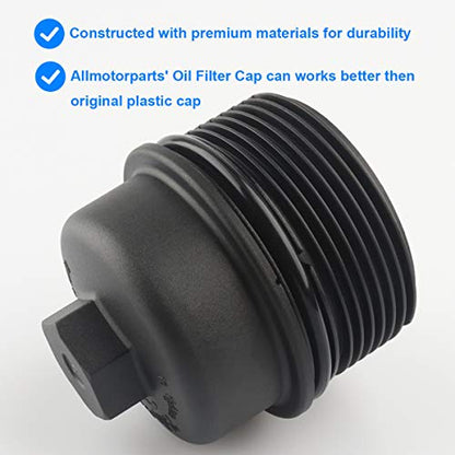 Oil Filter Housing Cap, Replace 917-050, 68079747AC Compatible with - 2011-2013 200, 300, Town & Country, Avenger Challenger Charger Durango Journey, Grand Caravan, Grand Cherokee, 2012-2013 Wrangler