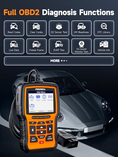 FOXWELL NT510 Elite OBD2 Scanner fit for Porsche Diagnostic Tool, Full System Bi-Directional Control Code Reader with All Reset Services, Oil Reset Scan Tool for Porsche, Battery Registration Tool