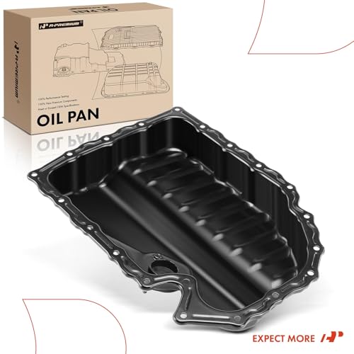 A-Premium Lower Engine Oil Pan Sump with Drain Plug Compatible with Volkswagen Jetta, Passat, Passat CC, Golf, Tiguan, Beetle, CC, Eos & Audi A3, A3 Quattro, Q3, Q3 Quattro, TT, TT Quattro, 1.8L 2.0L - style: Oil Pan Only