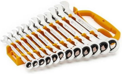 GEARWRENCH 16 Piece Ratcheting Combination Wrench Set with Tray | Metric | 9416 (Pack of 5) - size: Medium (Pack of 5), style: 16 Piece Metric