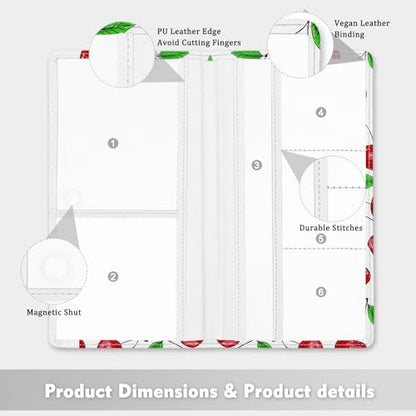 Car Registration and Insurance Holder, with Magnetic Closure for License, Cards and Documents, All Vehicle Needs and Car Accessories (Cherry) - color: Cherry