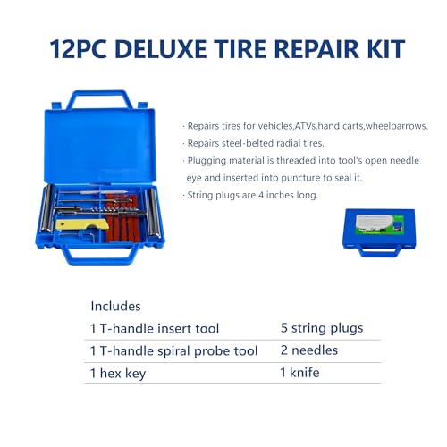 Hydraulic Trolley Service/2-Ton Floor Jack with 3T Jack Stands&Tire Repair Kit for Garages, Automotive, Heavy Duty Steel Racing Floor Jack with Single Piston Quick Lift Pump, Range 3.3"-15.2" - color: Blue&Black-2T-Single Pump-2